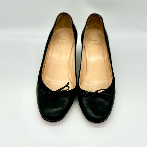 CHRISTIAN LOUBOUTIN Round Toe Wedge Heel Size 37.5 - Picture 4 of 8